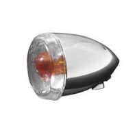 Moto blinkr Highway Hawk s čirou čočkou, E-mark, chrom (1ks)